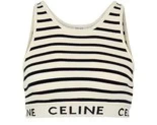 celine striped sports bra